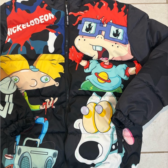 Members Only X Nickelodeon Puffer Jacket Size Medium Nostalgia Y2K - Picture 3 of 5